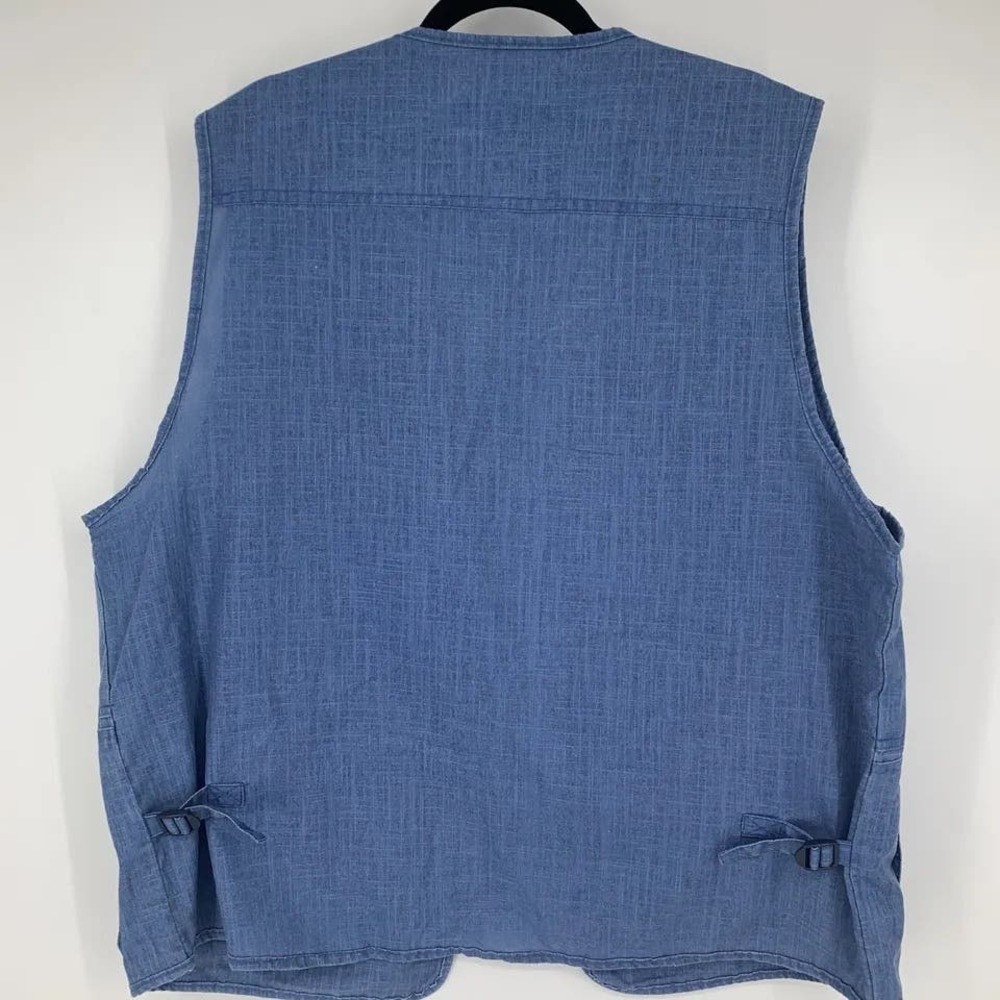 Men's Linen Hunting Travel Utility Vest - SZ 2XL - Multi-Pocketed M560 - Picture 11 of 12